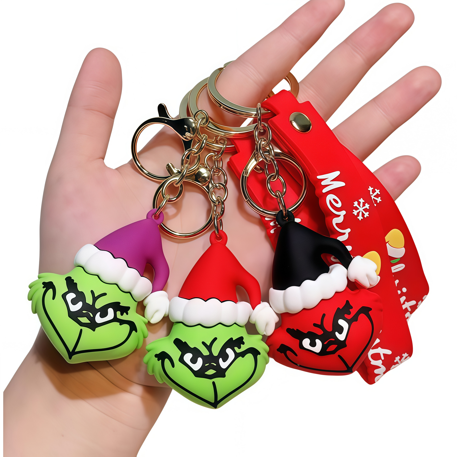 Christmas Grinch keychain - 8 bags